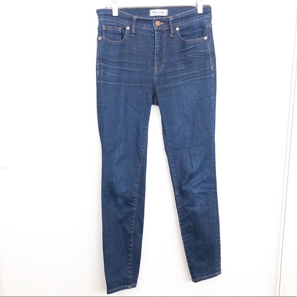 Madewell Blue Denim High Riser Skinny Jeans